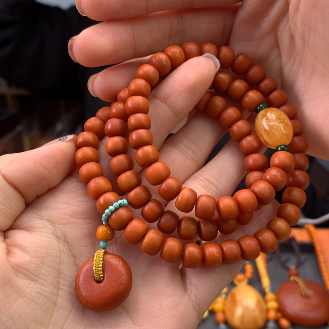 蜜蜡手串未镶嵌天然