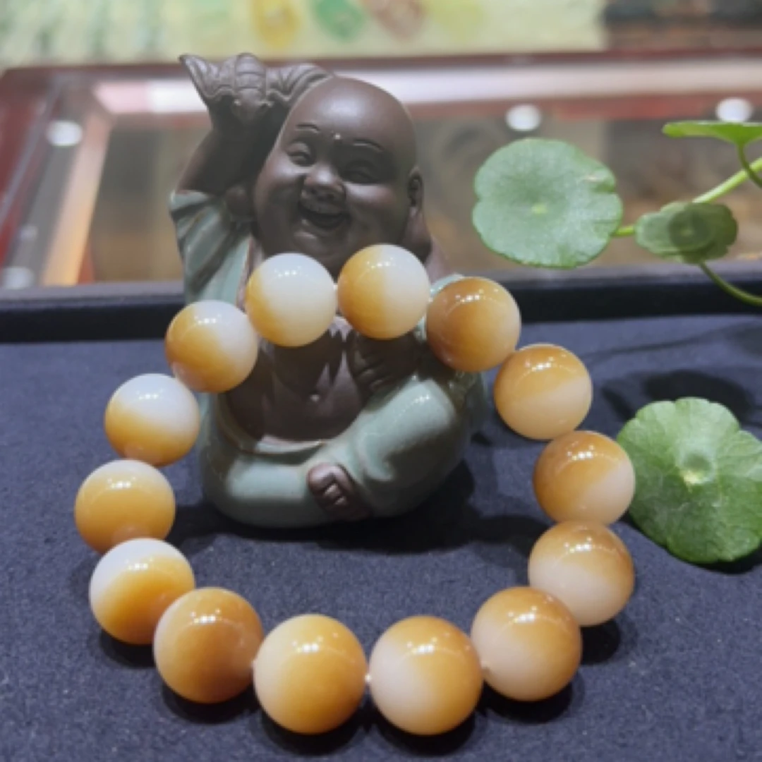 新疆和田玉聚宝盆手串卡15