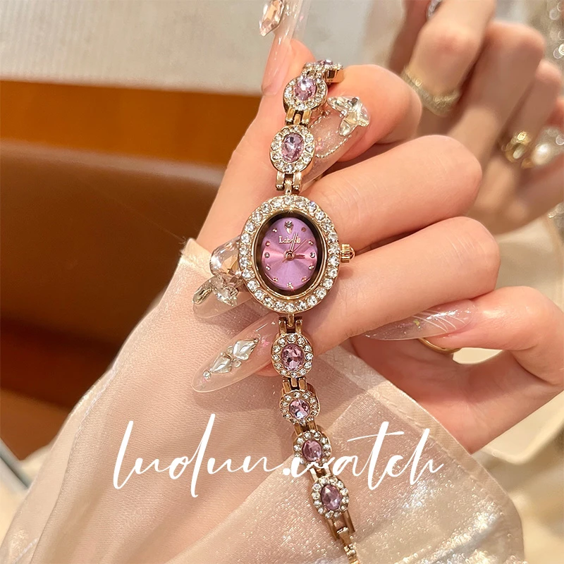 【萝伦】新款个性时尚潮流百搭女士手链手表气质时髦女表腕表 671