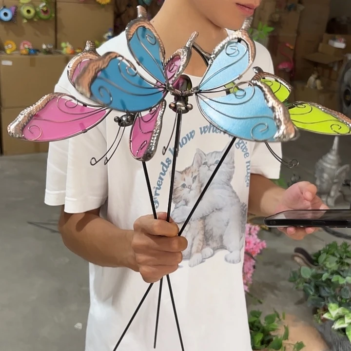 瓷片样品样品样品蝴蝶花插