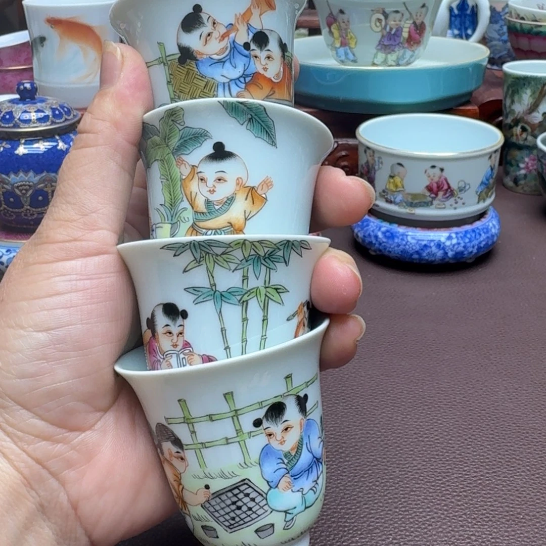 瓷片景德镇仿古手工制作精品展示