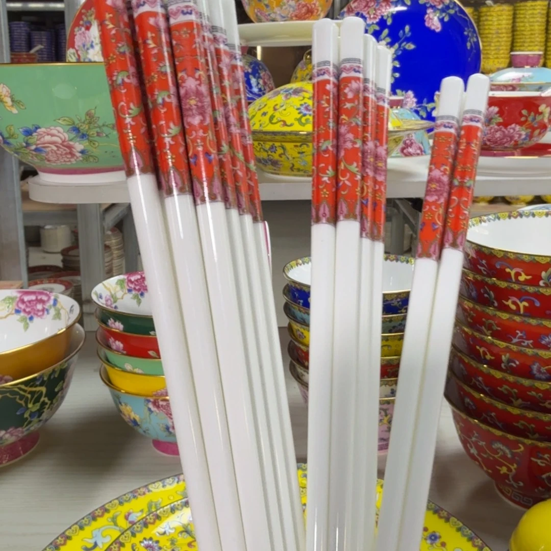 景德镇珐琅彩餐具10双