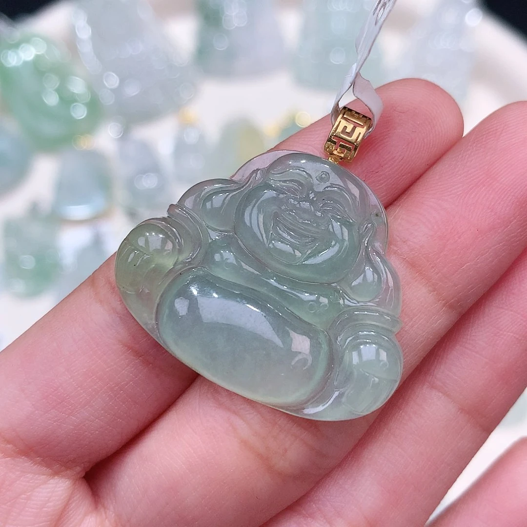 颈饰18K金镶嵌翡翠26-31.8-4.7