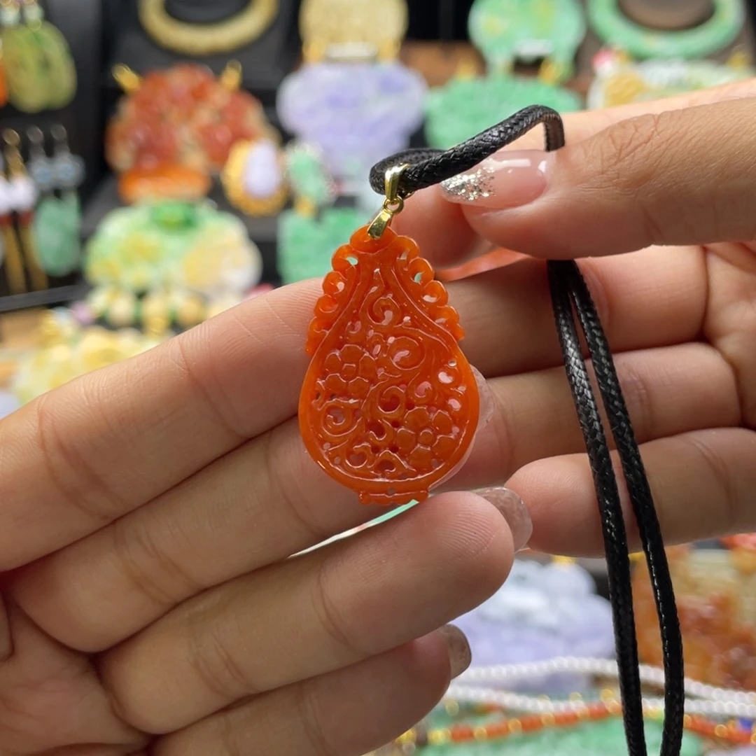 翡翠未镶嵌颈饰代编织