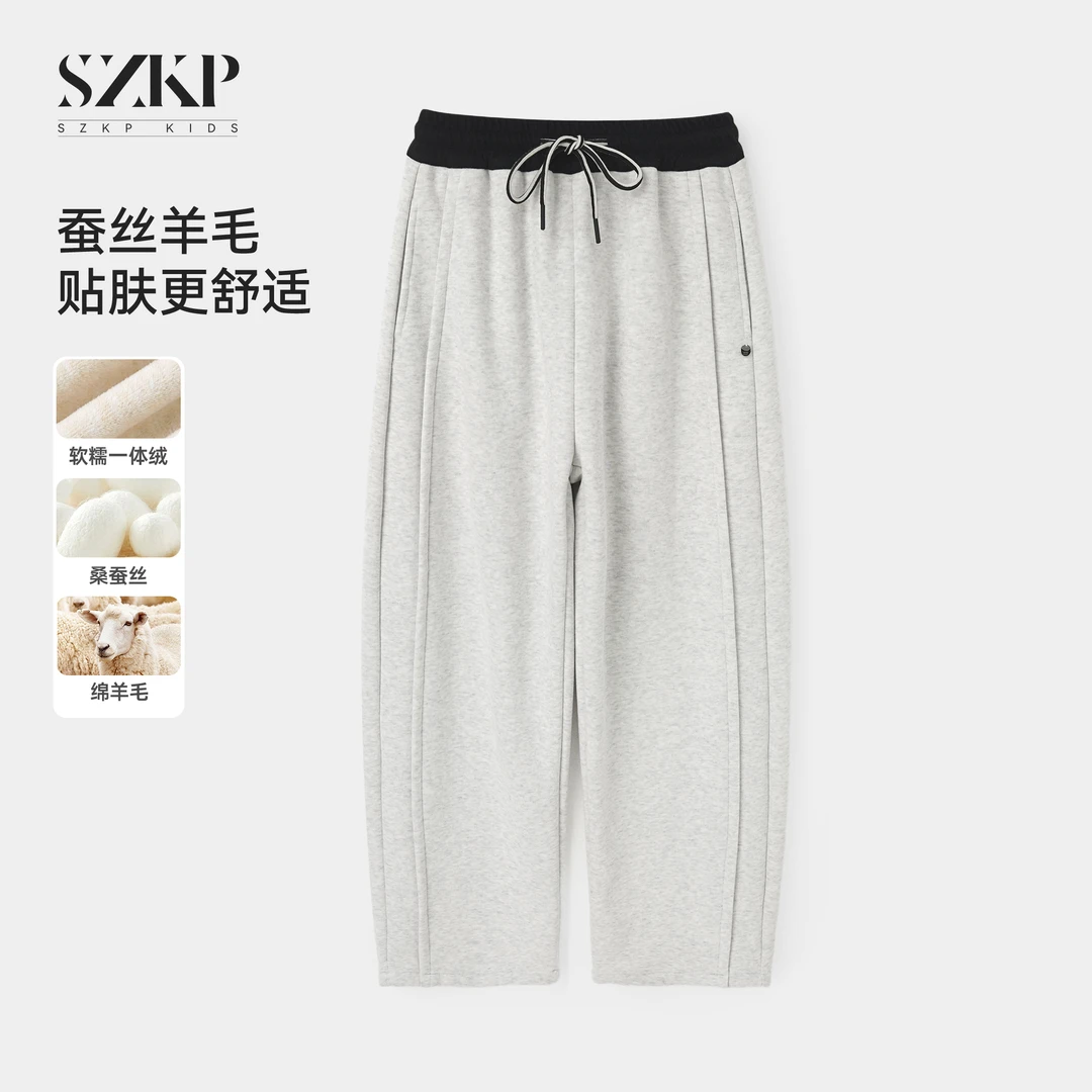 SZKP冬季新款女童保暖裤子中大童休闲儿童加绒休闲裤JMKD557248