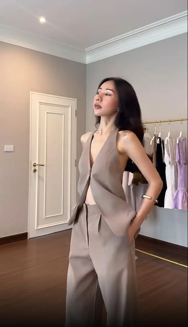 无袖极简西装马甲两件套装轻奢高级感干练气质小香风女装夏季新款