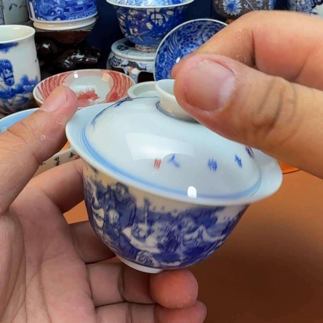 山***饰杯子景德镇全手工手绘陶瓷