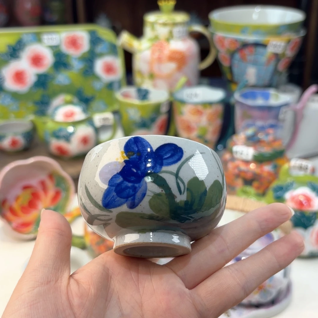 景德镇手绘高温釉下彩陶瓷茶具