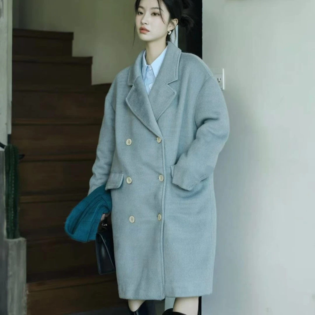 【拉X•TA系列】NN594-时尚女装设计感毛呢外套显瘦休闲百搭气质百搭