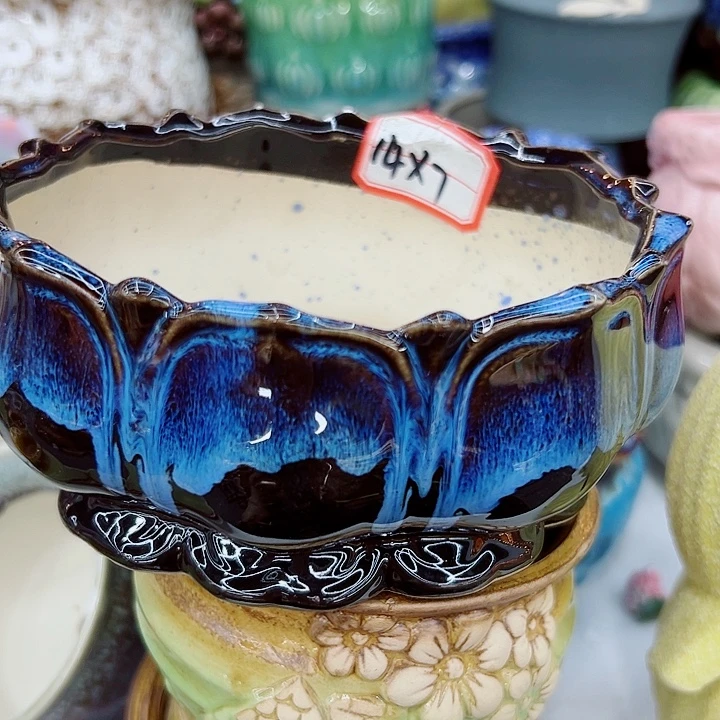 有孔，满10元包邮多肉陶瓷花盆