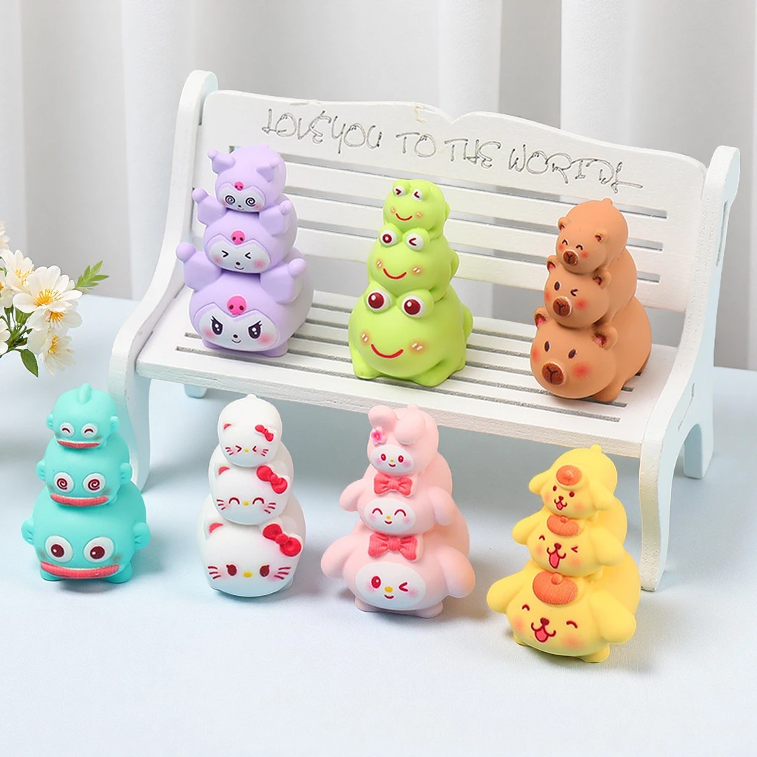 【双许愿+九宫格】手感漆三丽鸥叠叠乐萌粒摆件