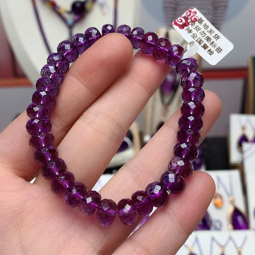 紫晶算盘珠手串未镶嵌