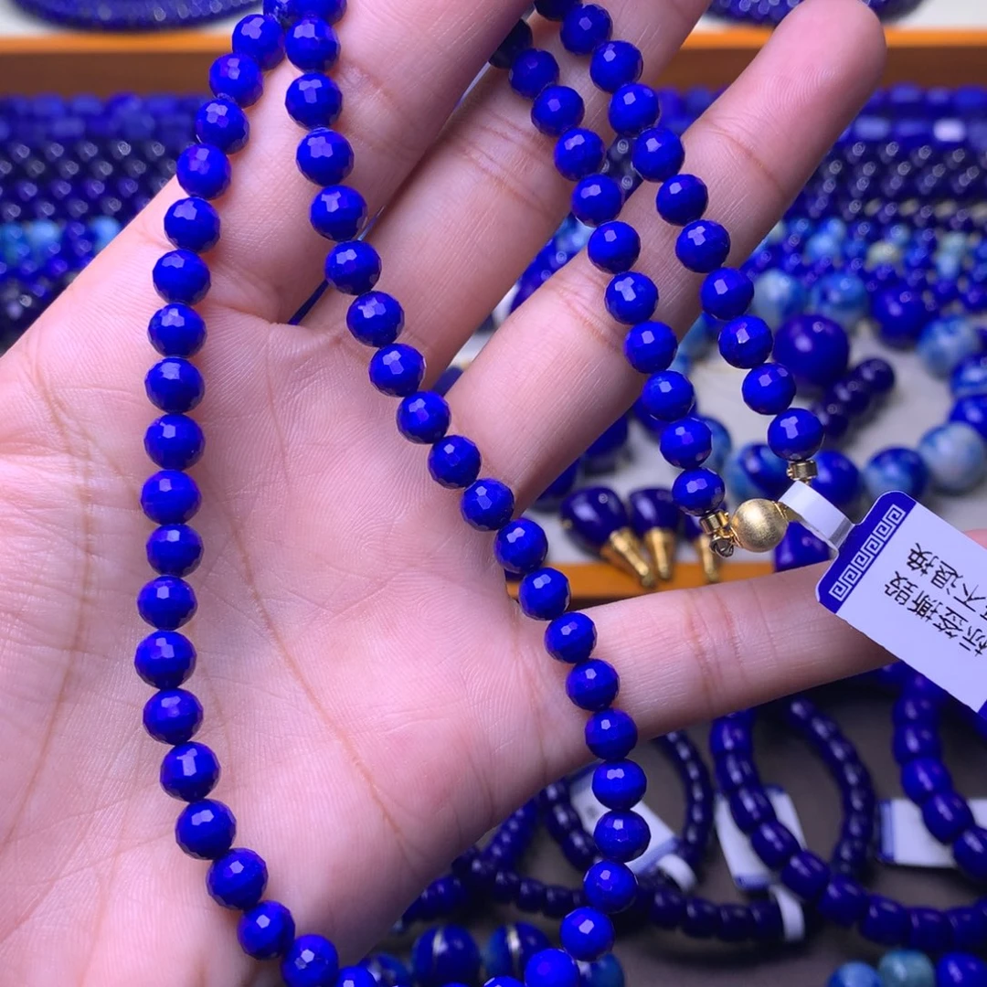 青金石未镶嵌项链6mm