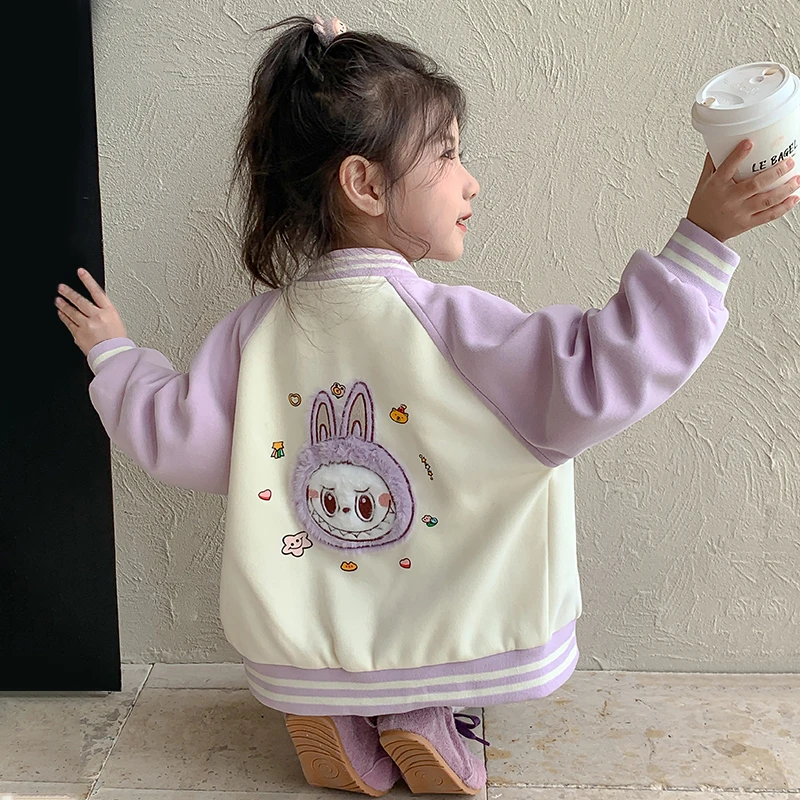 女童棒球服2025春秋季新款儿童秋装外套洋气小女孩早秋秋季上衣