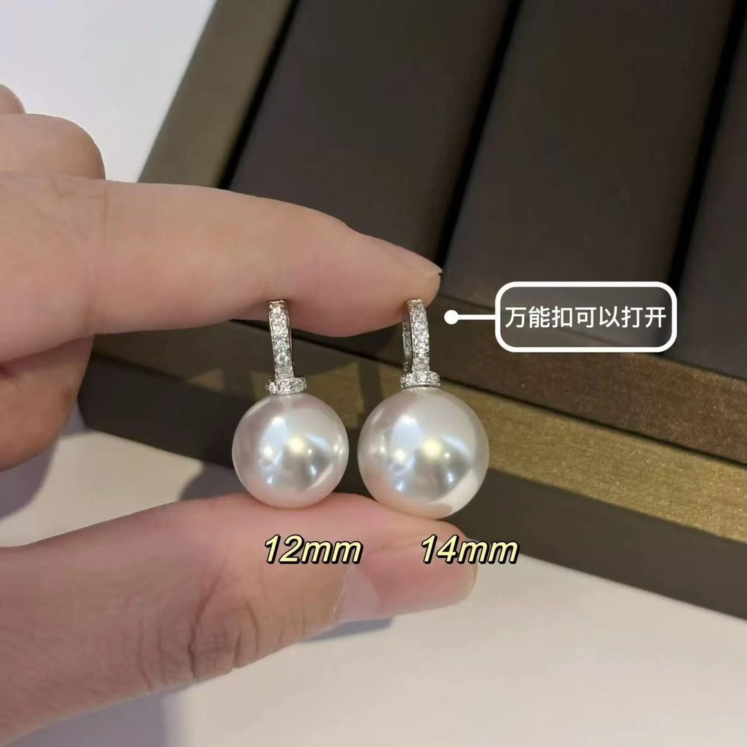 【井井】12mm和14mm白珠奶嘴吊坠经典万能扣 贝珠