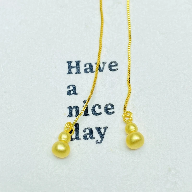 耳饰 耳饰 K0739黄色葫芦耳线多样性发货47366