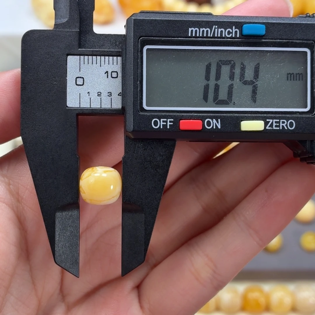 琥珀未镶嵌裸石焦皮老型10mm