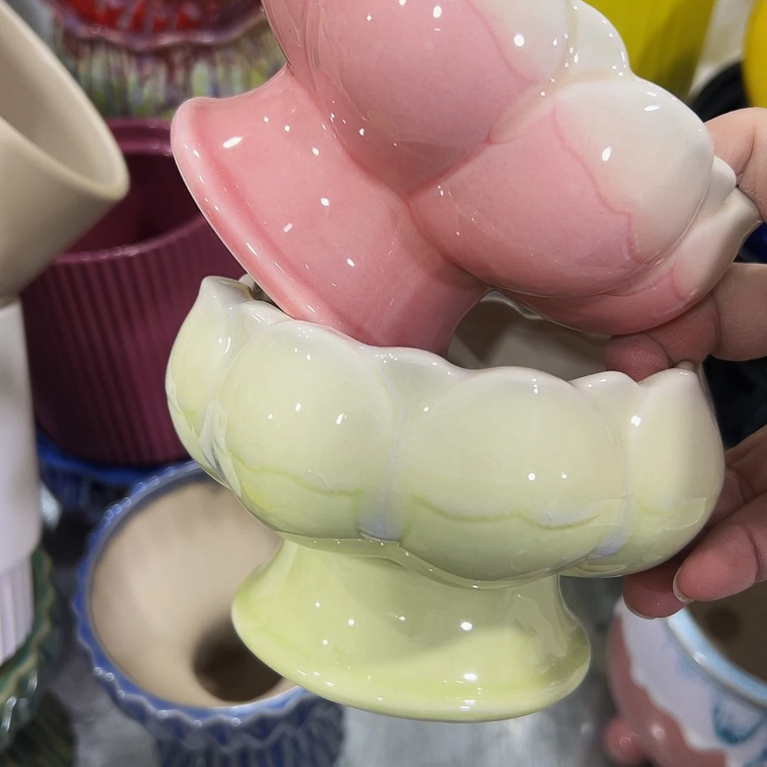 外贸尾单陶瓷花盆凑10米包邮