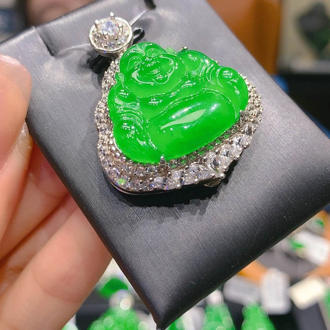 【闪购商品】翡翠银S925镶嵌颈饰4柒姐