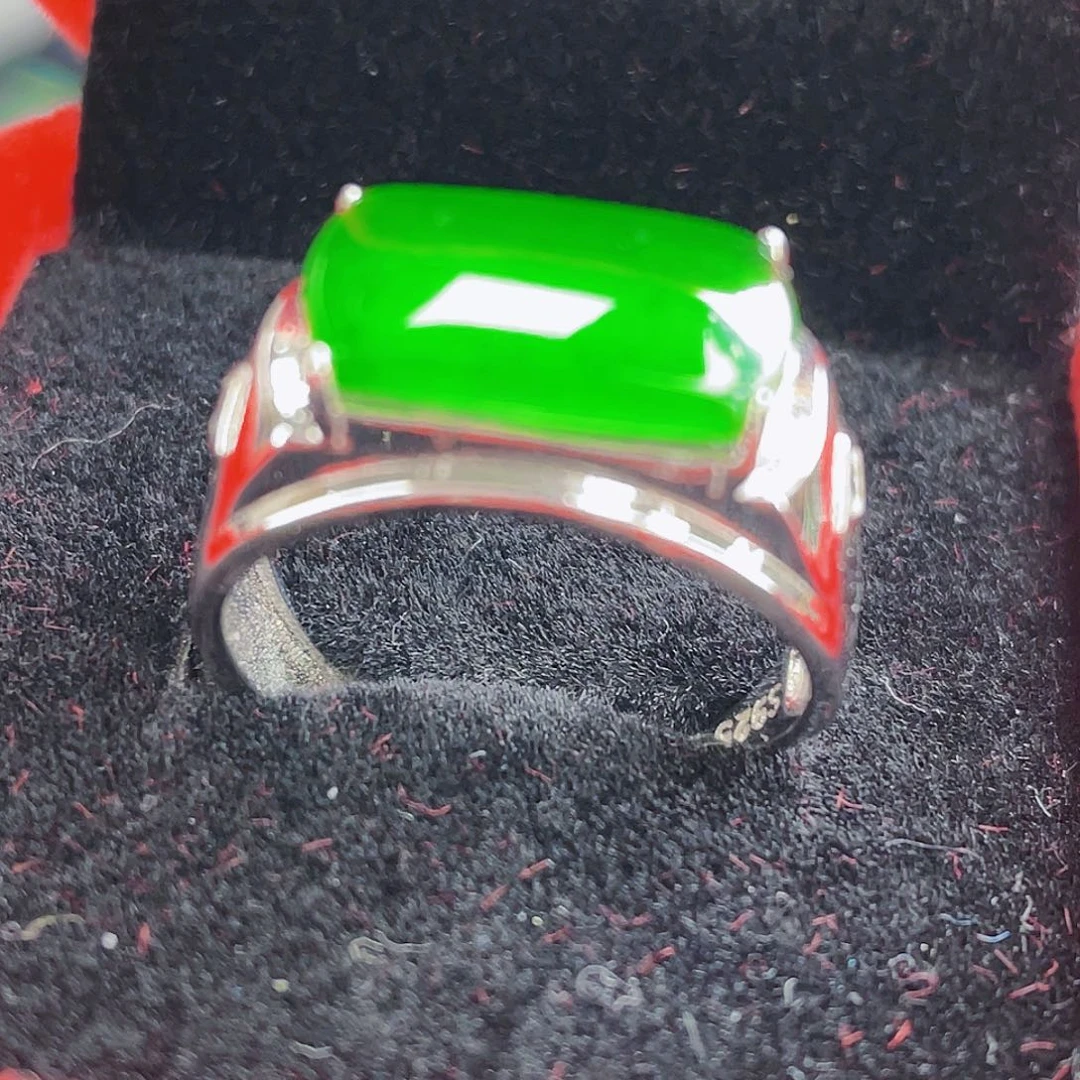 翡翠吊坠(不含链)银S925镶嵌