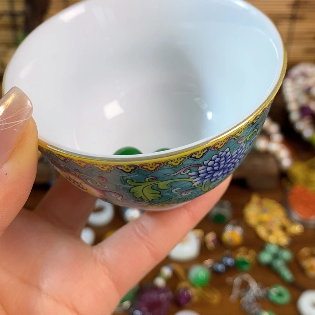 两***虎杯瓷器杯子漂亮漂亮