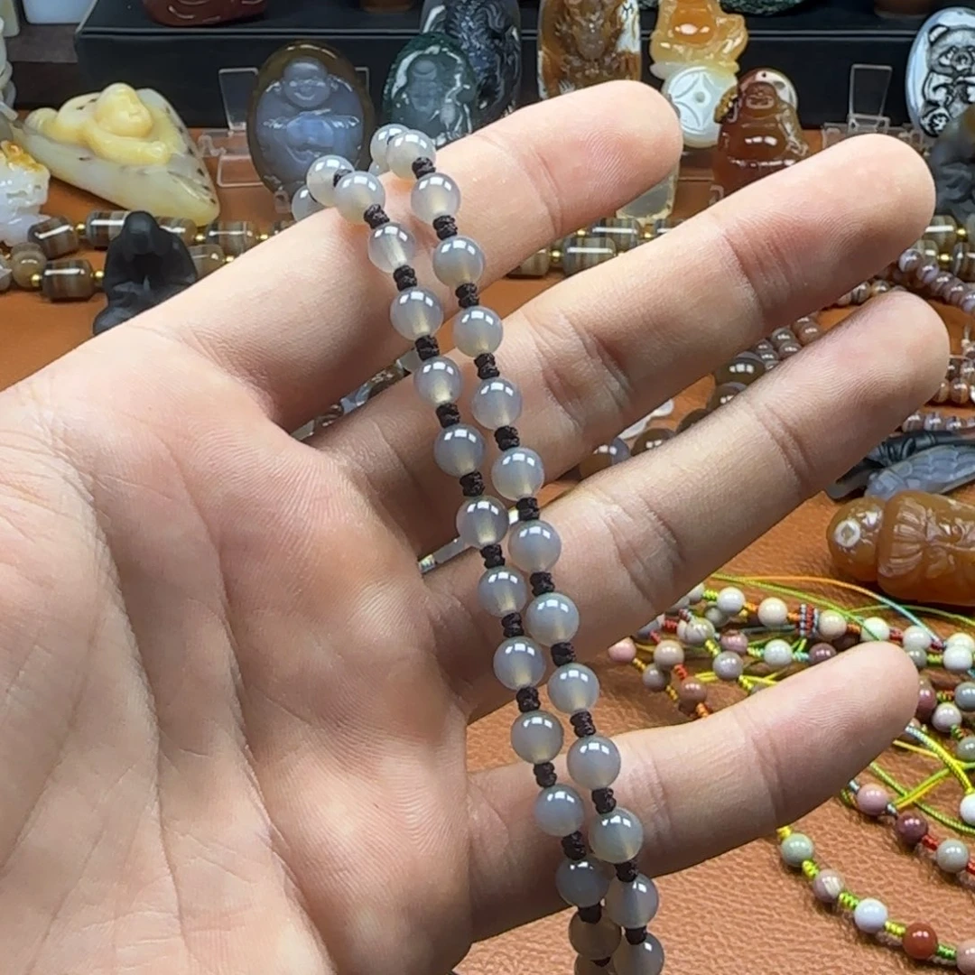 皇***岸玛瑙/玉髓未镶嵌颈饰