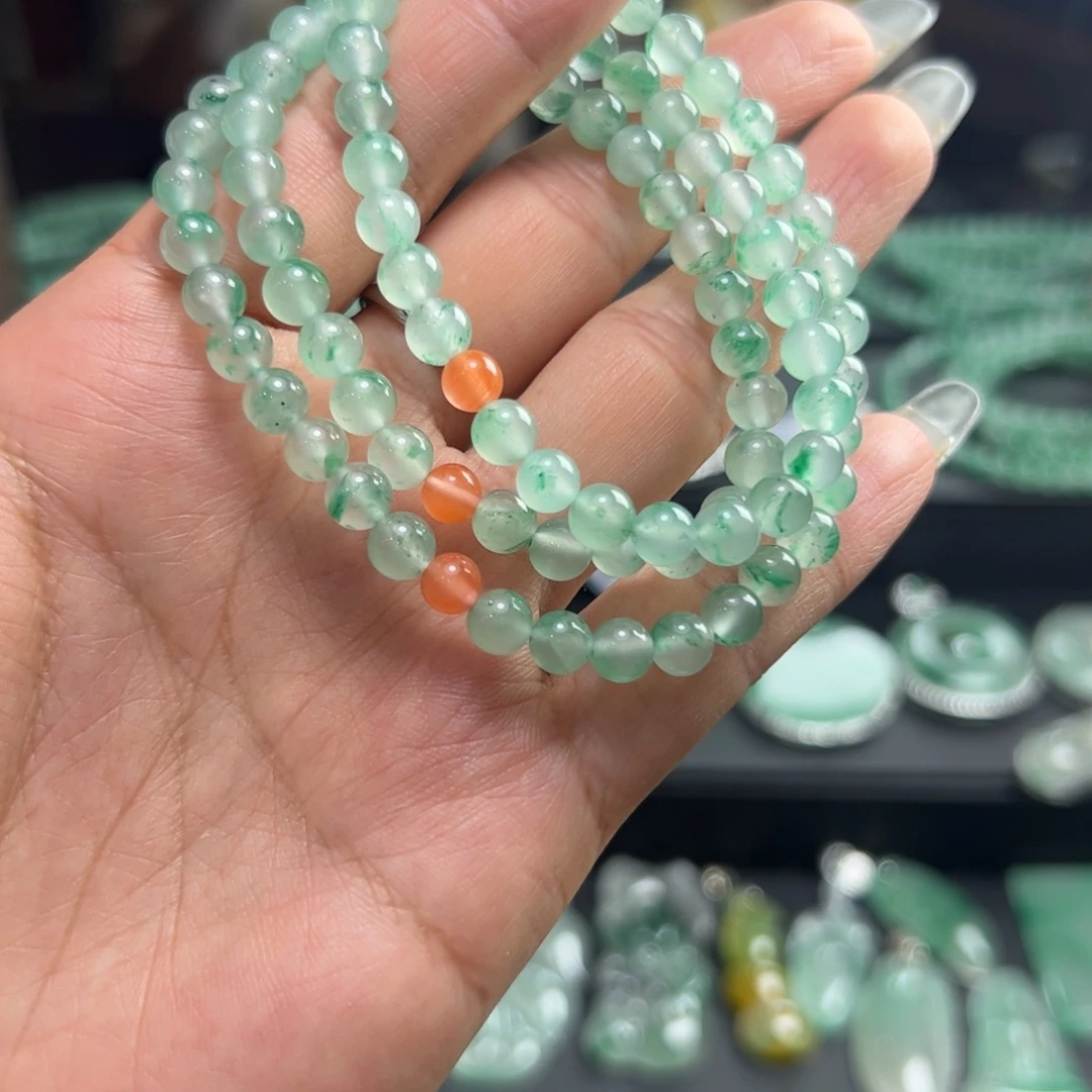 石英质玉（非洲翠）未镶嵌手链