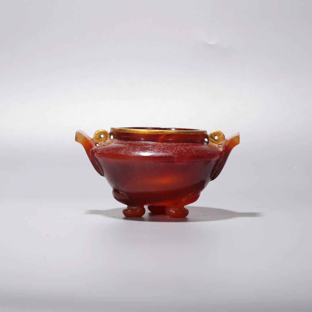 lot38 玛瑙香炉 清代