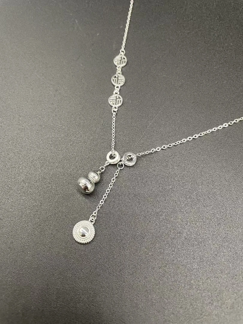 【项链】Y046葫芦福牌项链好运福禄气质百搭