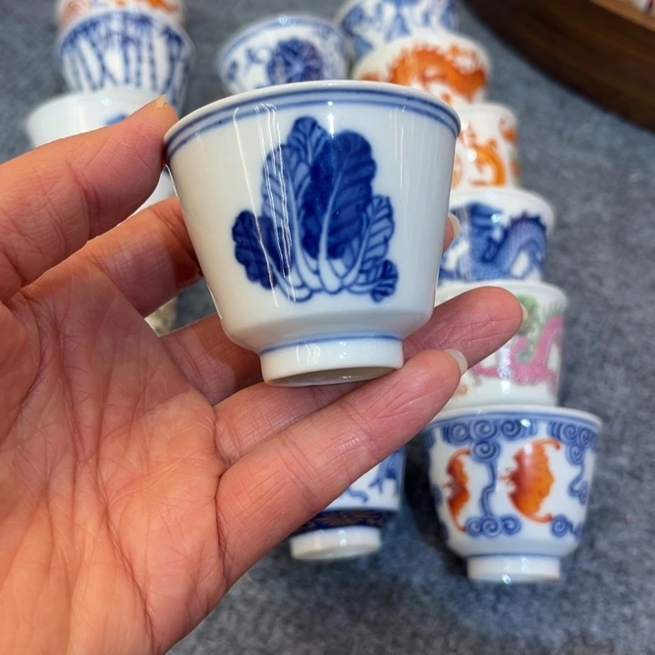 手绘茶杯盖碗陶瓷