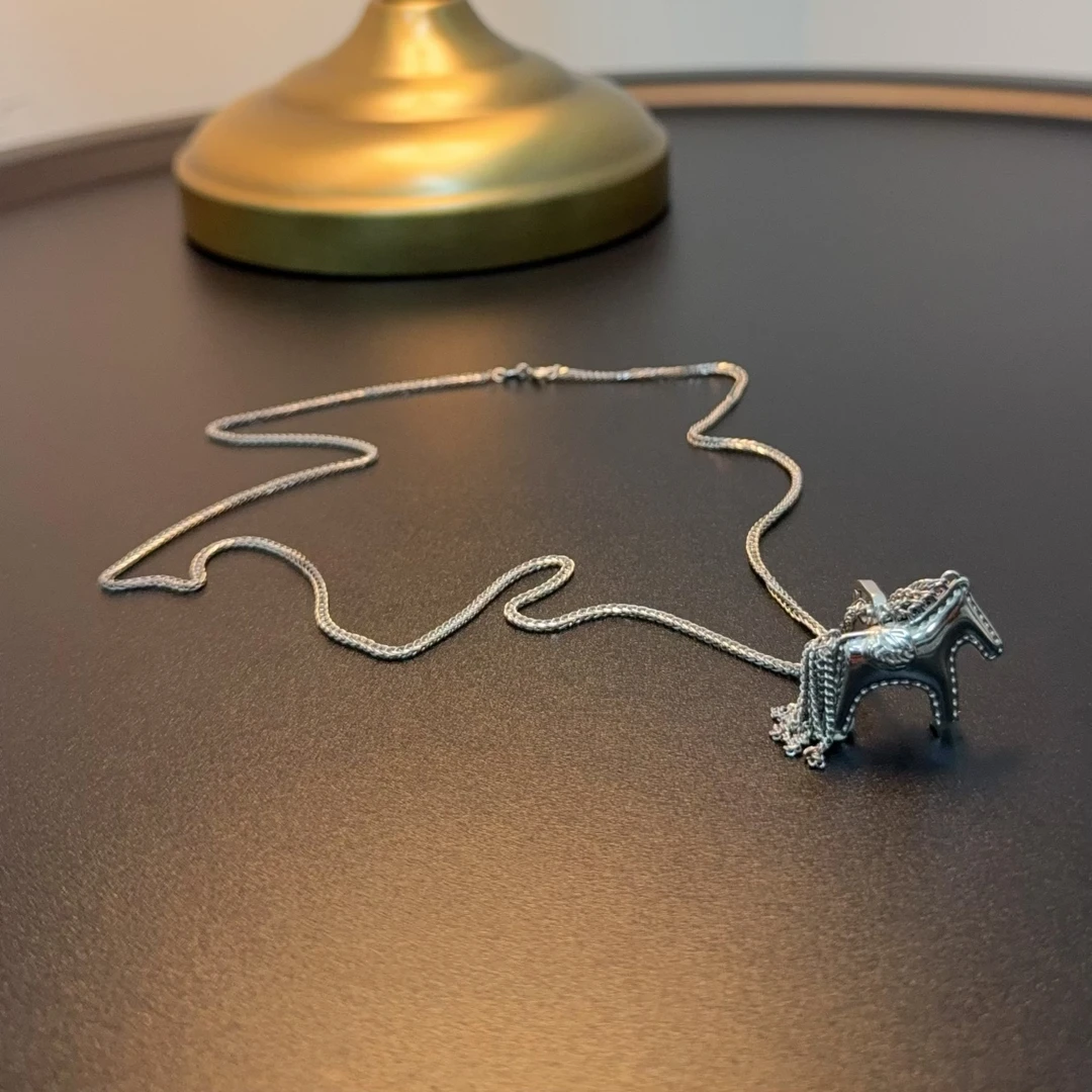 坠链均925银 925银项链小马可拆卸肖邦链毛衣休闲链接NEAgs 0678