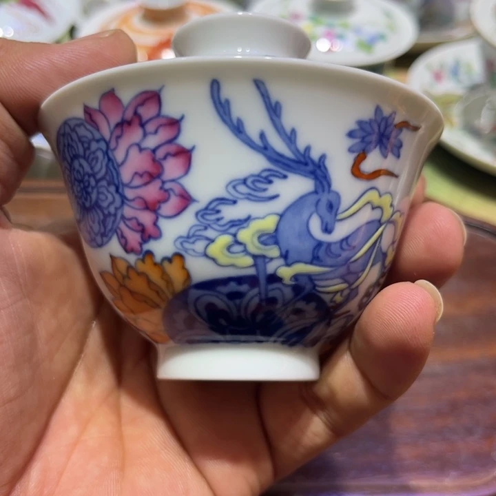 纯手绘精品盖碗杯