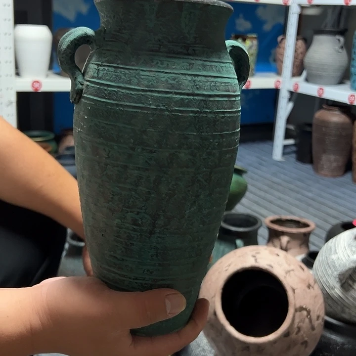 粗陶盆默认打孔高27口10
