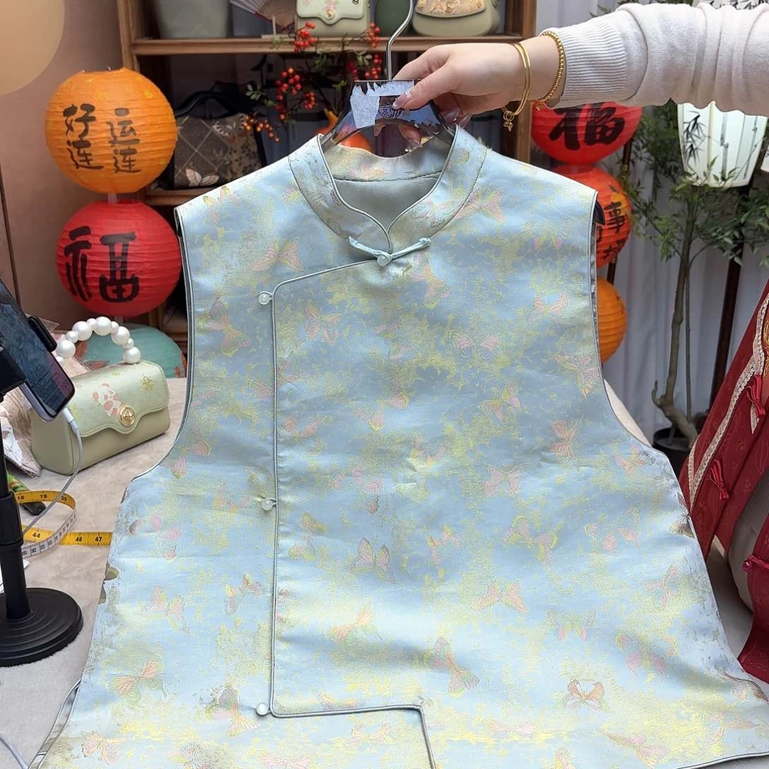 刺绣名家宋锦四季马甲106