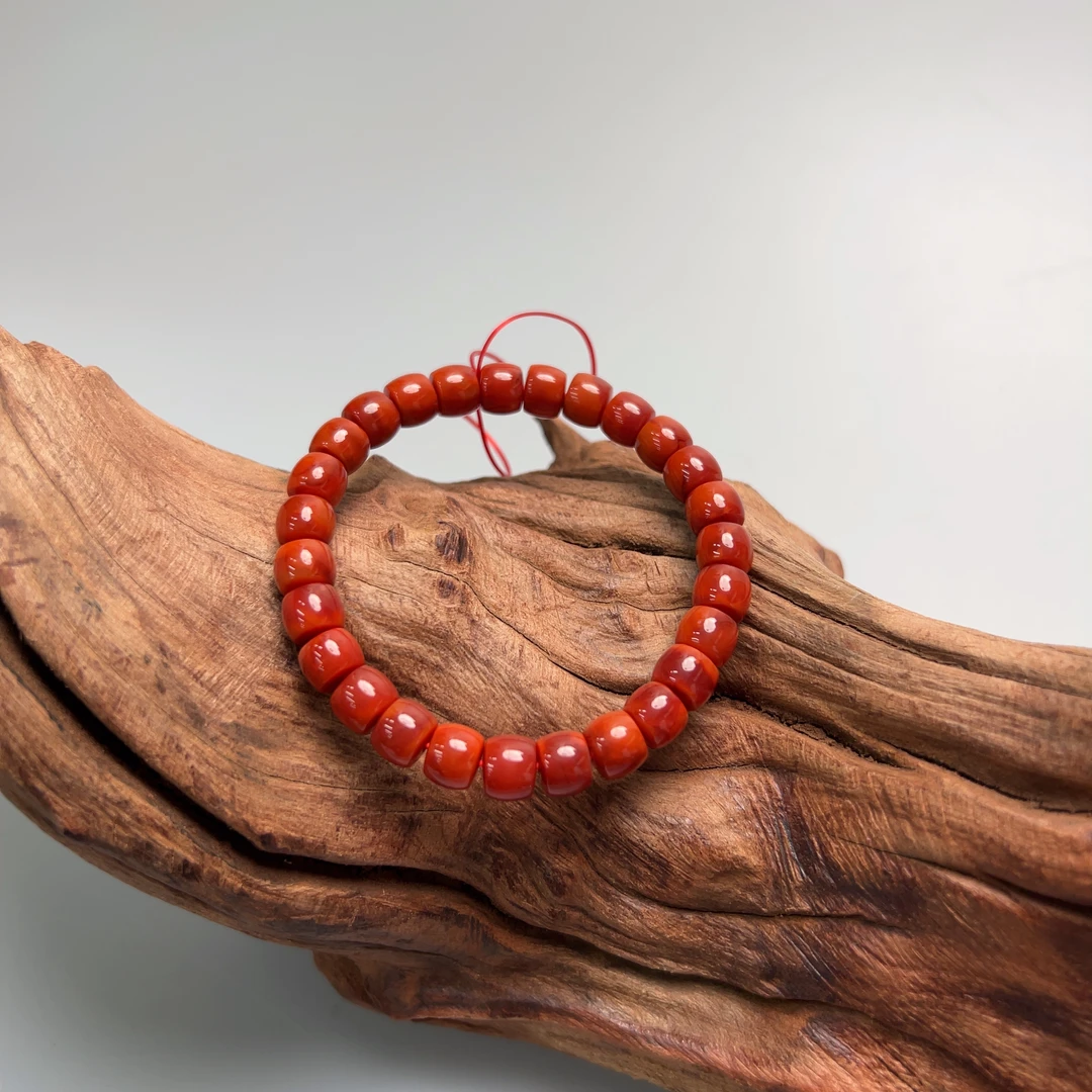 南红玛瑙精工直切手串8-8.5mm