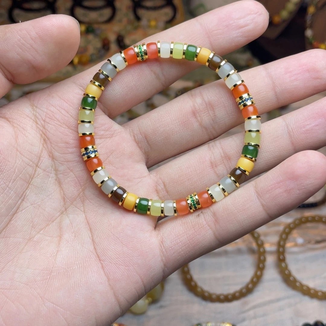 和田玉未镶嵌手链