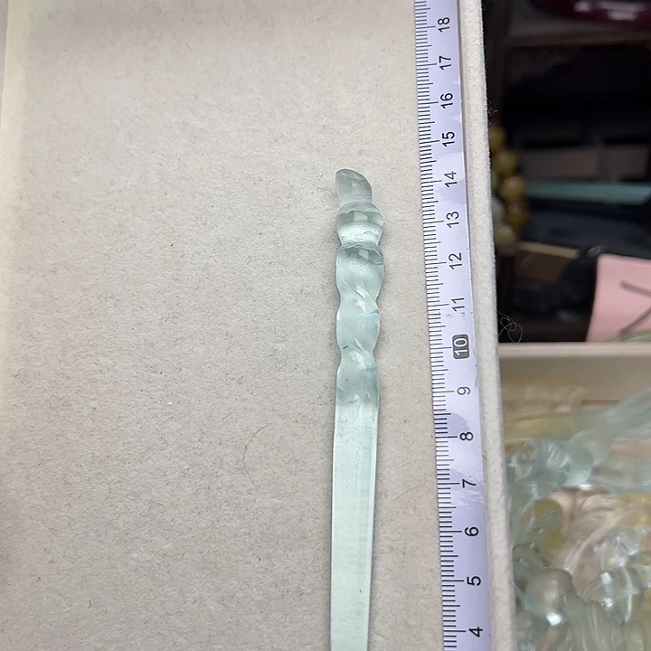 蛇纹石玉未镶嵌发簪葫芦