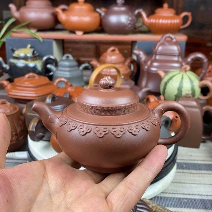 紫砂茶壶云肩如意150Cc原矿老底曹青双十一特价