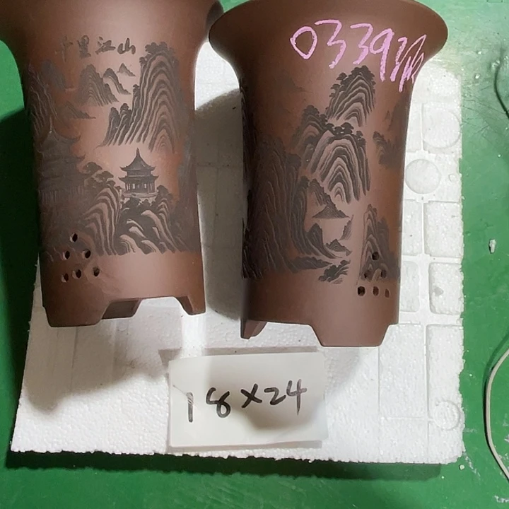 忆***南紫砂花盆微瑕中号