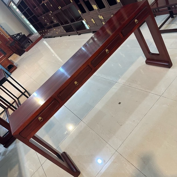 非洲紫檀（学名邵氏紫檀）卷书条案 供桌