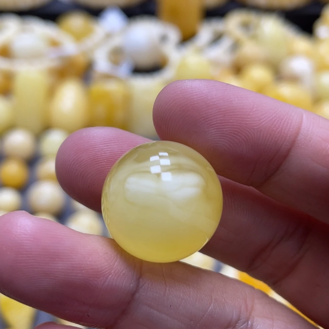 蜜蜡未镶嵌裸石19.3mm福利款