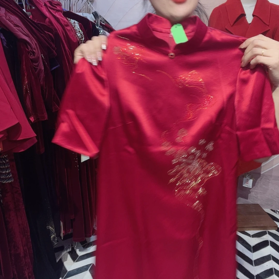 胜***告l码旗袍连衣裙修身显瘦
