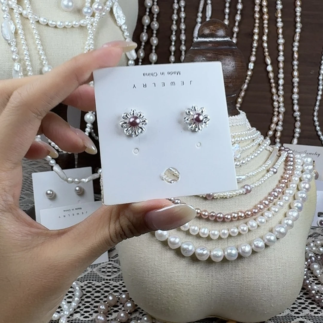 耳钉未镶嵌淡水珍珠