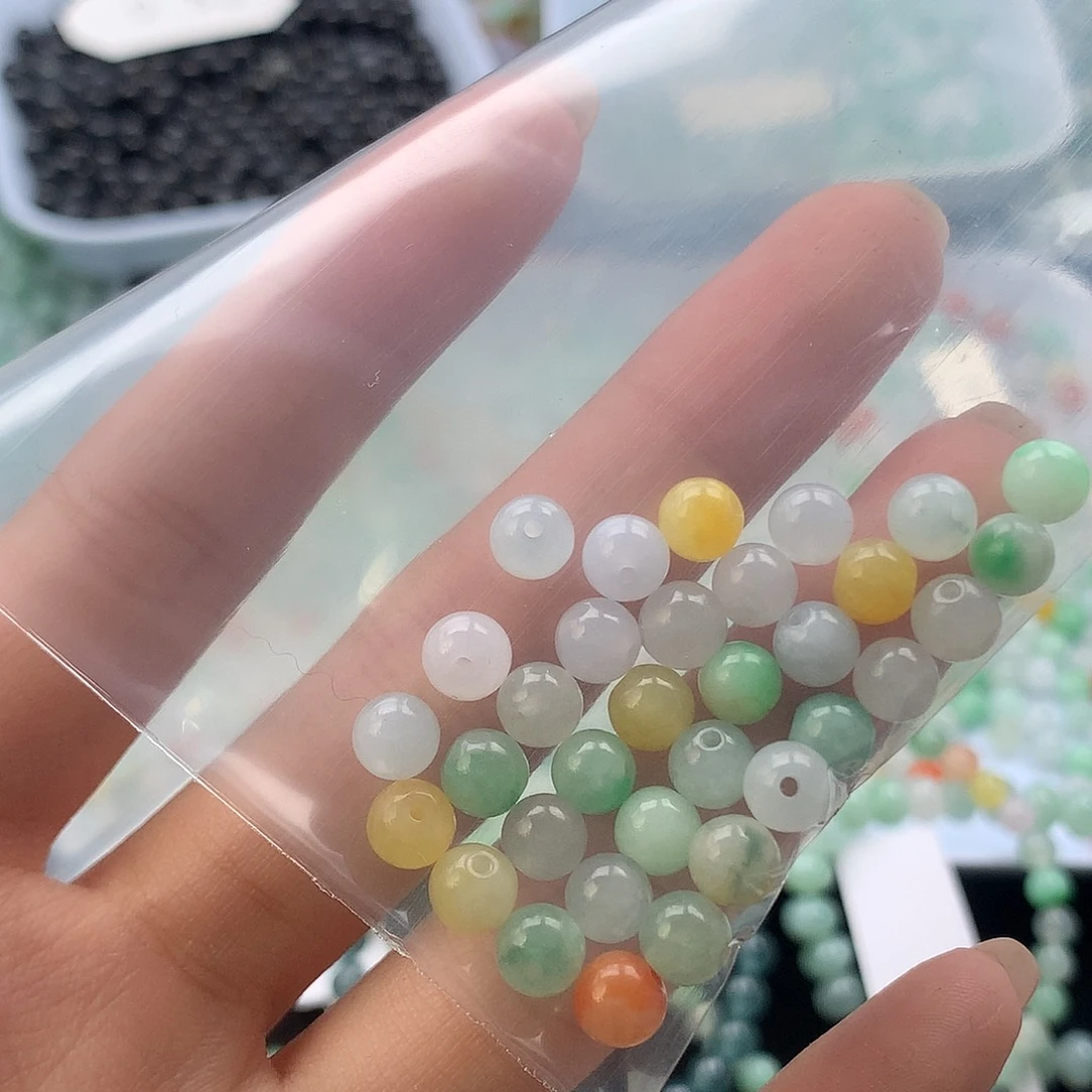 未镶嵌手串翡翠木*子天然翡翠A货