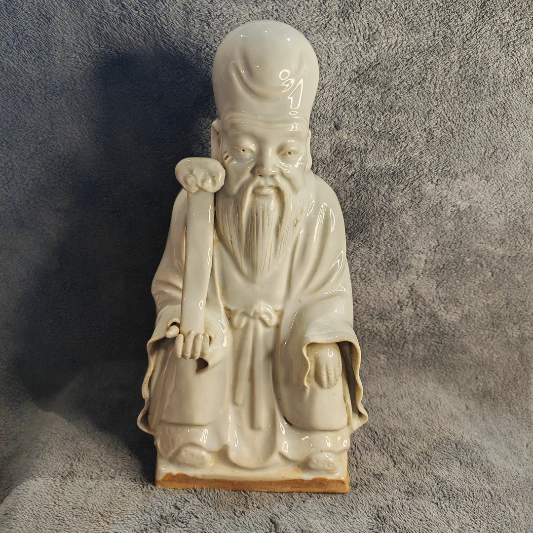 如意老寿星手工陶瓷中式古瓷手绘