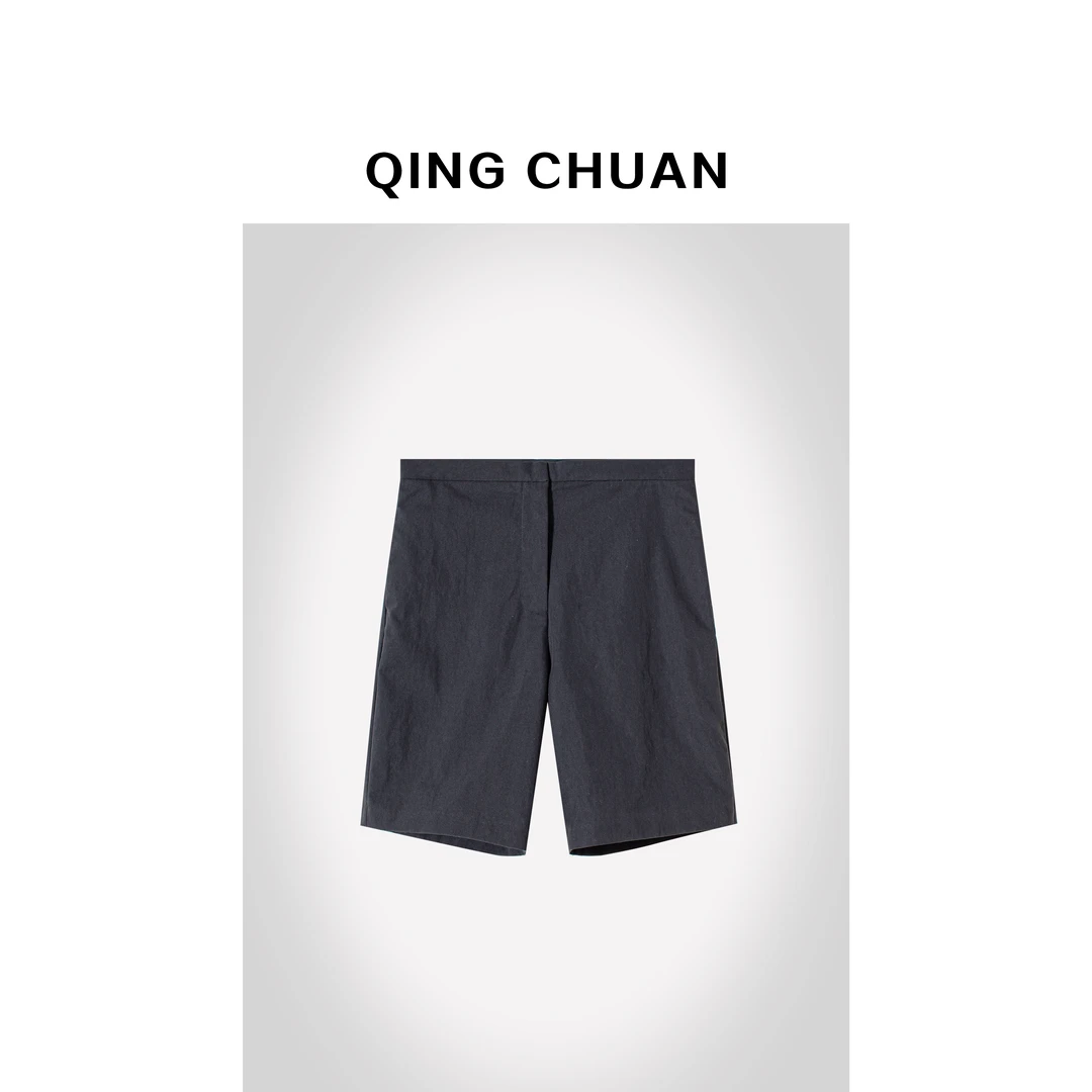 【晴川】纯色夏季直筒5分休闲短裤 8-1-  251368