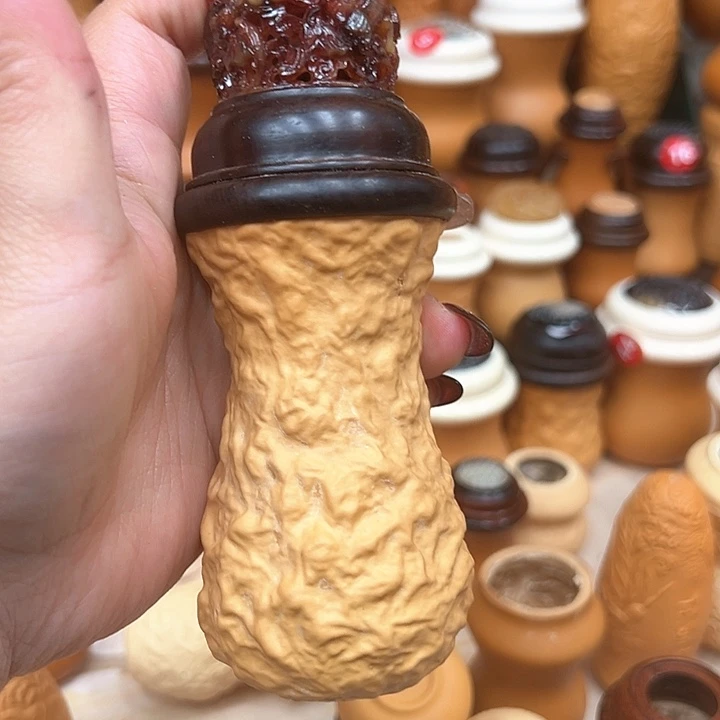 一把粑粑纹葫芦带口盖