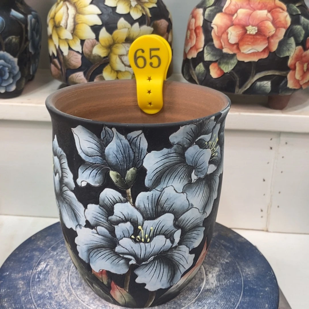 紫砂花盆水晶花盆65