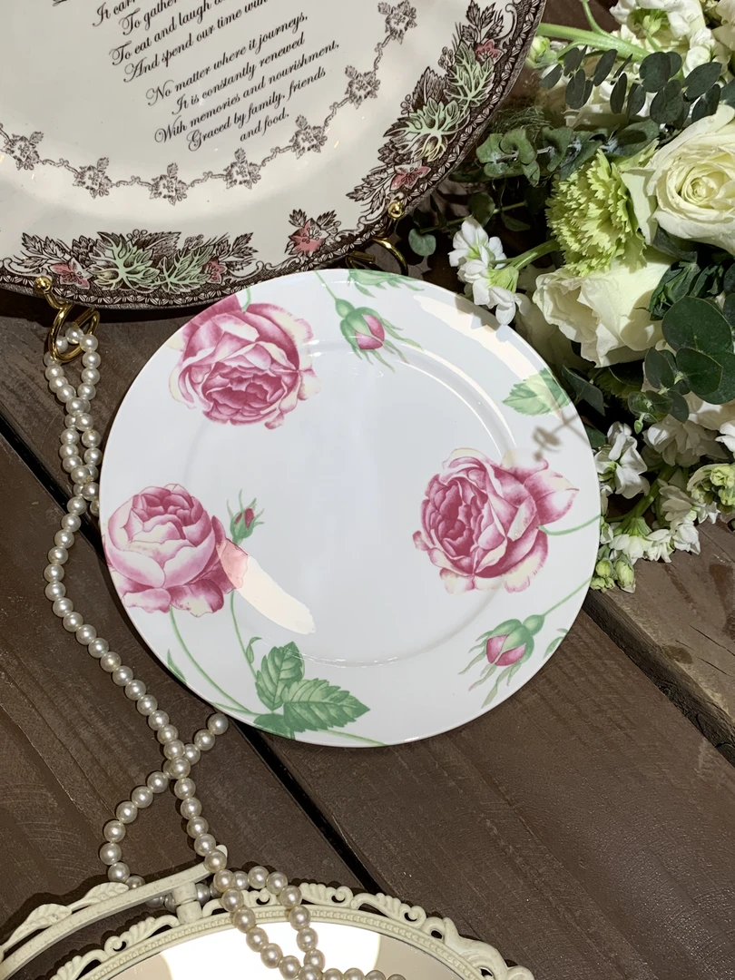 【BONE CHINA】外贸骨瓷任选4只花型法式复古高骨牛排盘分餐盘平盘