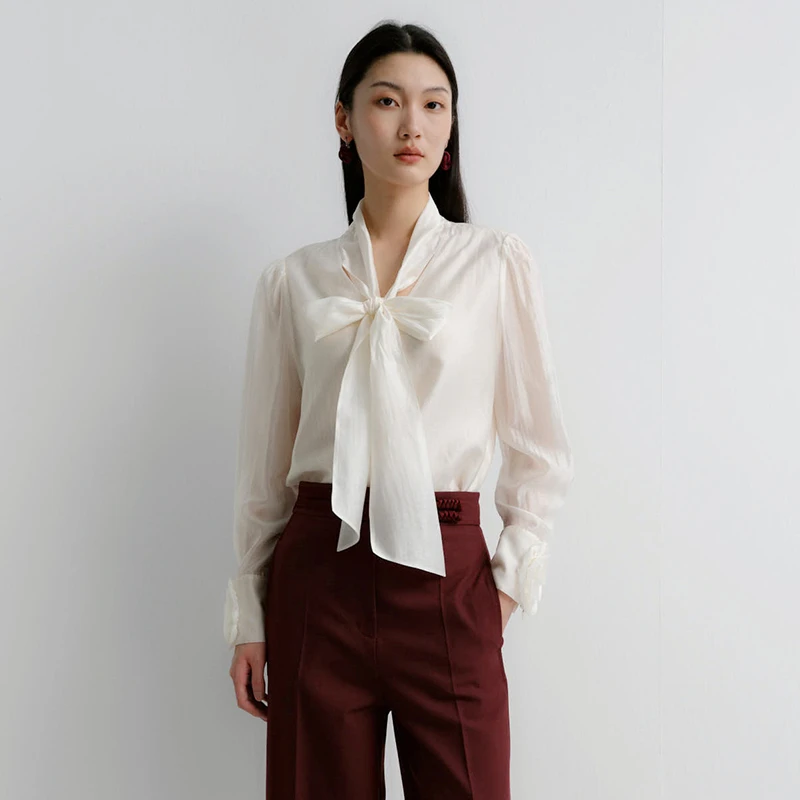 【今喜】芭依璐2025春季新款长袖衬衫上衣91C1002